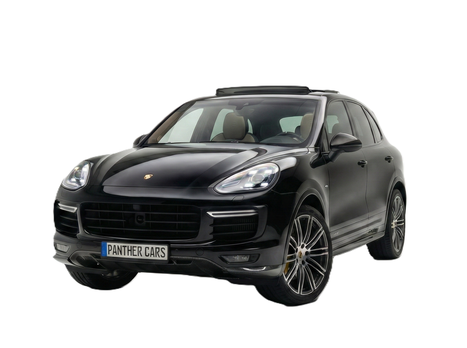Czarne Porsche Cayenne SUV, wynajem z kierowcą Panther Cars VIP Transport